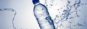 bottled water with a splash