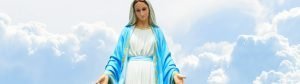 Virgin Mary in the clouds