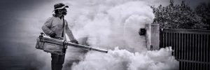 man spraying DDT