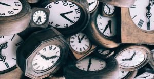 a bund of clocks